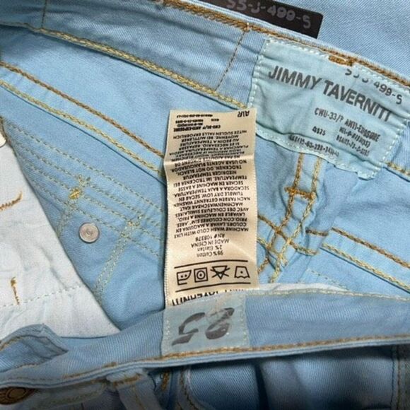 Jimmy Taverniti NWT  Anti Exposure Cropped Skinny Leg Light Blue Colored Size 25 - Picture 4 of 4